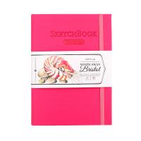 Скетчбук Малевичъ для графики и маркеров Bristol Touch, малиновый, 180 г/м, А5 см, 50л