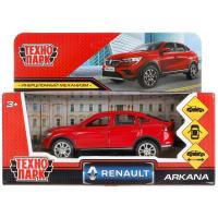 Машина металл RENAULT ARKANA дл 12 см, откр дв, багаж, инер, красный, в кор. Технопарк в кор.2*36шт