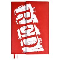 Ежедневник недатированный  ESCALADA, А5, 160 л., арт. / 15 ШЕВРЕТ ЭКСТРА КРАСНЫЙ (кожзам:  150х211 м