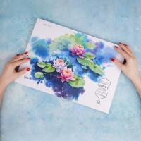 Склейка для акварели Малевичъ Monet, 100% хлопок, 300 г/м, Fin, А3, 20л