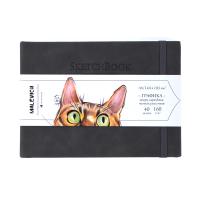 Скетчбук Малевичъ для графики GrafArt white, серый, 160 г/м, А6 горизонтальный, 40л