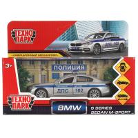 Машина металл BMW 5-ER SEDAN M-SPORT ПОЛИЦИЯ 12 см, двери, баг, кор. Технопарк в кор.2*36шт