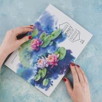 Склейка для акварели Малевичъ Monet, 100% хлопок, 300 г/м, Fin, А4, 20л