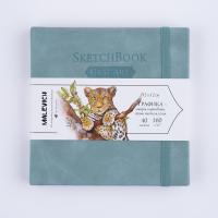 Скетчбук Малевичъ для графики GrafArt white, голубой дым, 160 г/м, 12x12 см, 40л