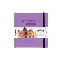 Скетчбук Малевичъ для акварели Veroneze, сиреневый, 200 г/м, 14,5х14,5 см, 40л