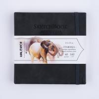 Скетчбук Малевичъ для графики GrafArt white, черный, 160 г/м, 12x12 см, 40л