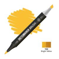 Маркер SKETCHMARKER Brush двухсторонний на спирт.основе Яркий желтый