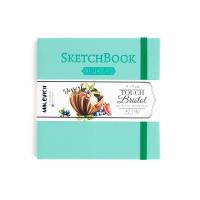 Скетчбук Малевичъ для графики и маркеров Bristol Touch, мятный, 180 г/м, 14х14 см, 40л