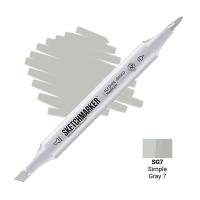SKETCHMARKER (2 пера: долото и тонкое, 389 оттенков)(Цвет маркера: Simple Gray 7 (Простой серый 7))