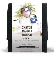 Набор маркеров SKETCHMARKER BRUSH Step 1 12шт для начинающих + сумка органайзер