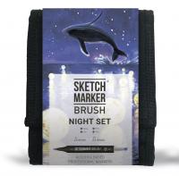 Набор маркеров SKETCHMARKER BRUSH Night Set 12шт ночь + сумка органайзер