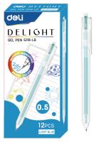 Ручка гелевая автоматическая Deli Delight EG118-LB, светло-синяя, 0,5мм