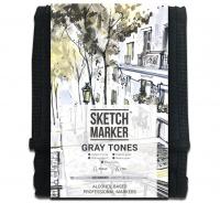 Набор маркеров SKETCHMARKER Gray set 12 - Серые тона (12 маркеров + сумка органайзер)