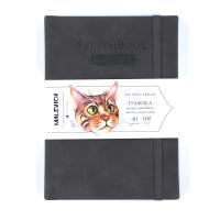 Скетчбук Малевичъ для графики GrafArt white, серый, 160 г/м, А6, 40л