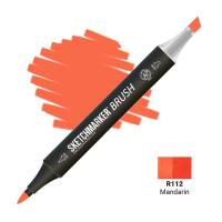 Маркер SKETCHMARKER Brush двухсторонний на спирт.основе Мандариновый