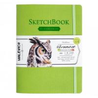 Скетчбук Малевичъ для акварели Veroneze, салатовый, 200 г/м, 15x20 см, 18л